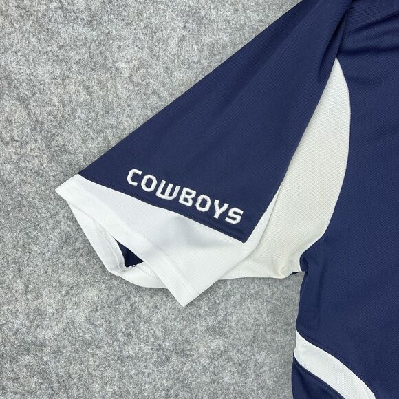 Dallas Cowboys‎ Shirt Mens Medium Blue White Short Sleeve Polo Reebok NFL Y2K - Picture 5 of 15